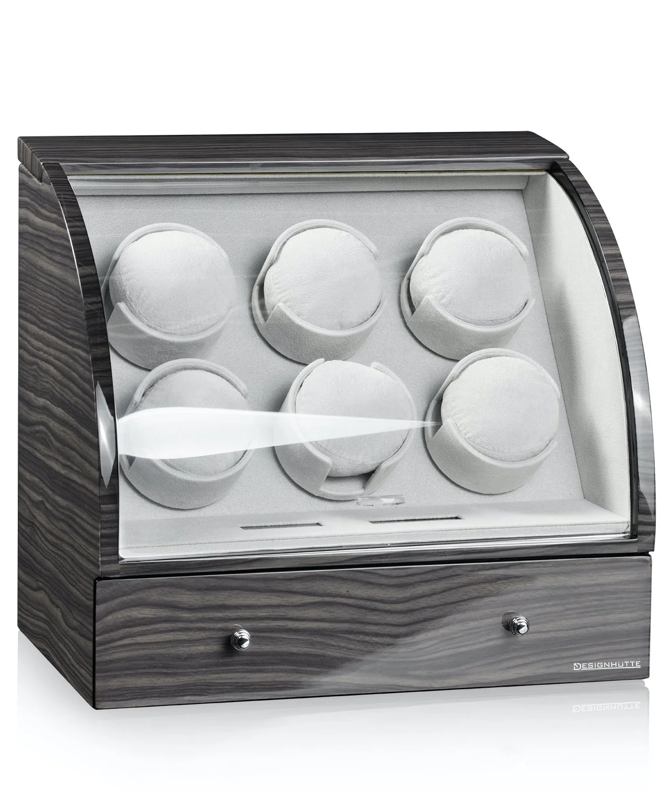 Designhuette Watch Winder Basel 6 LCD Dark Oak - Image 5