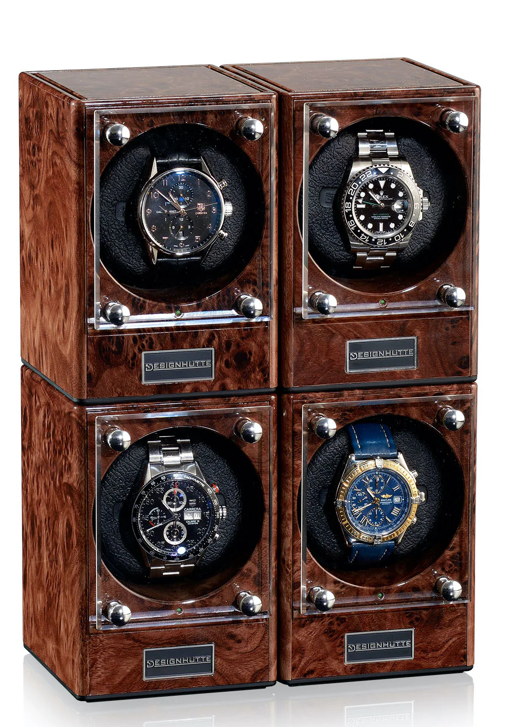 Designhuette Watch Winder Piccolo Starter Kit 4 Burlwood - Image 3
