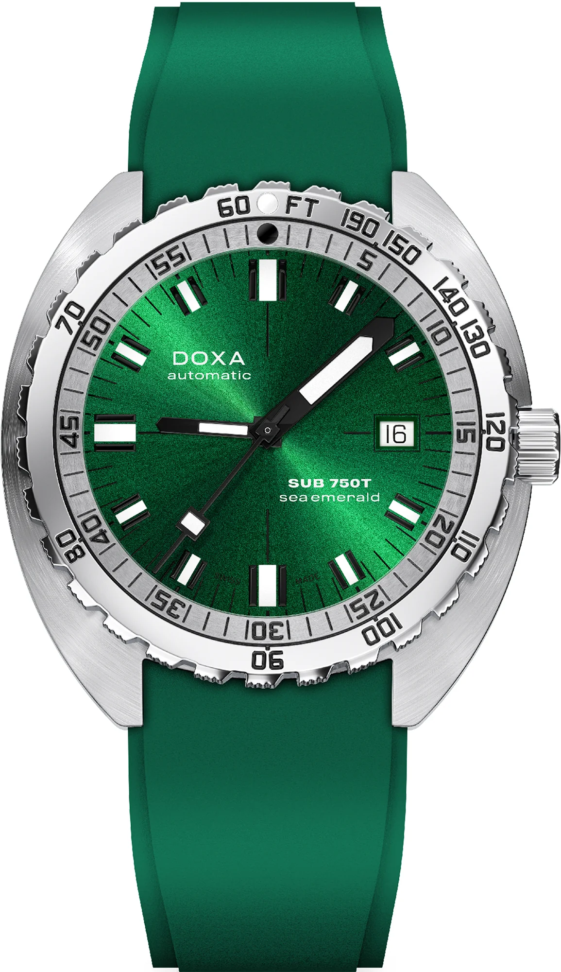 Doxa Sub 750T Sea Emerald Green Rubber Watch