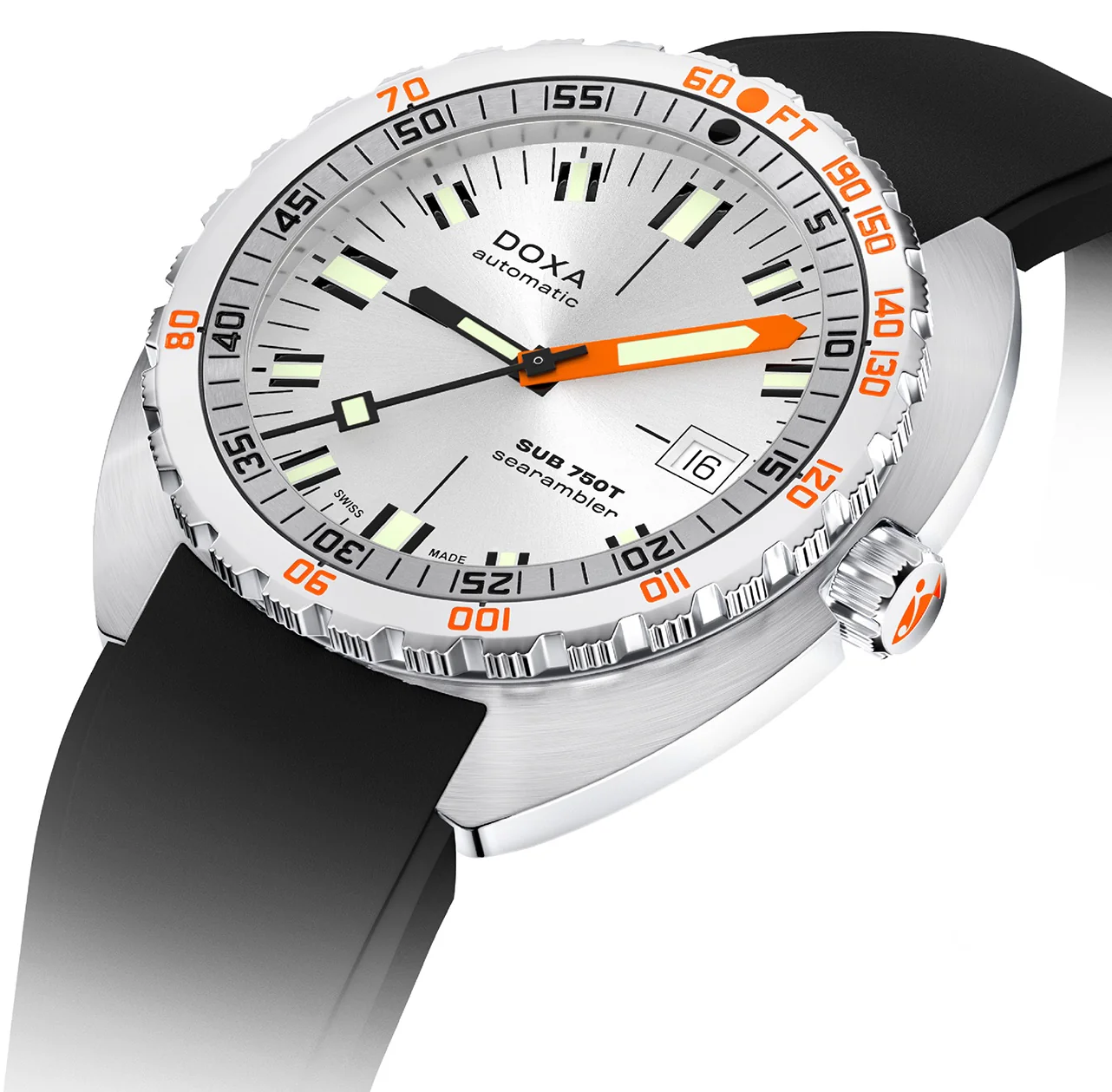 Doxa Sub 750T Searambler Black Rubber  Watch - Image 2