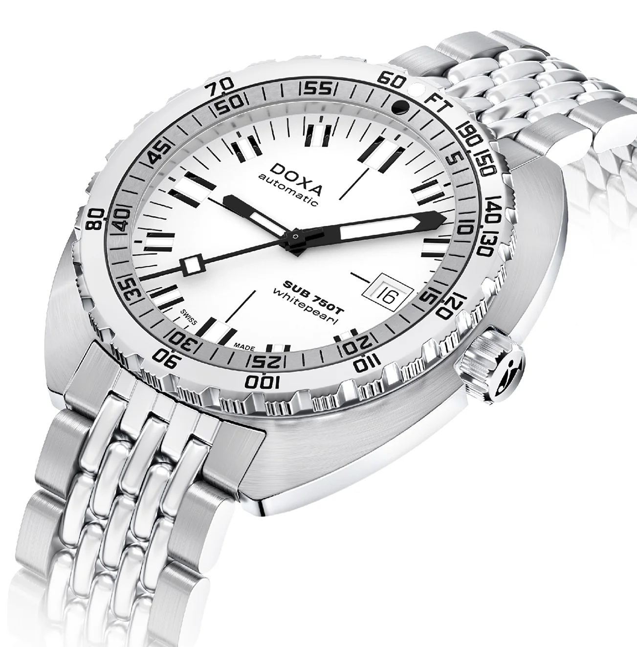 Doxa Sub 750T Whitepearl Bracelet Watch - Image 2