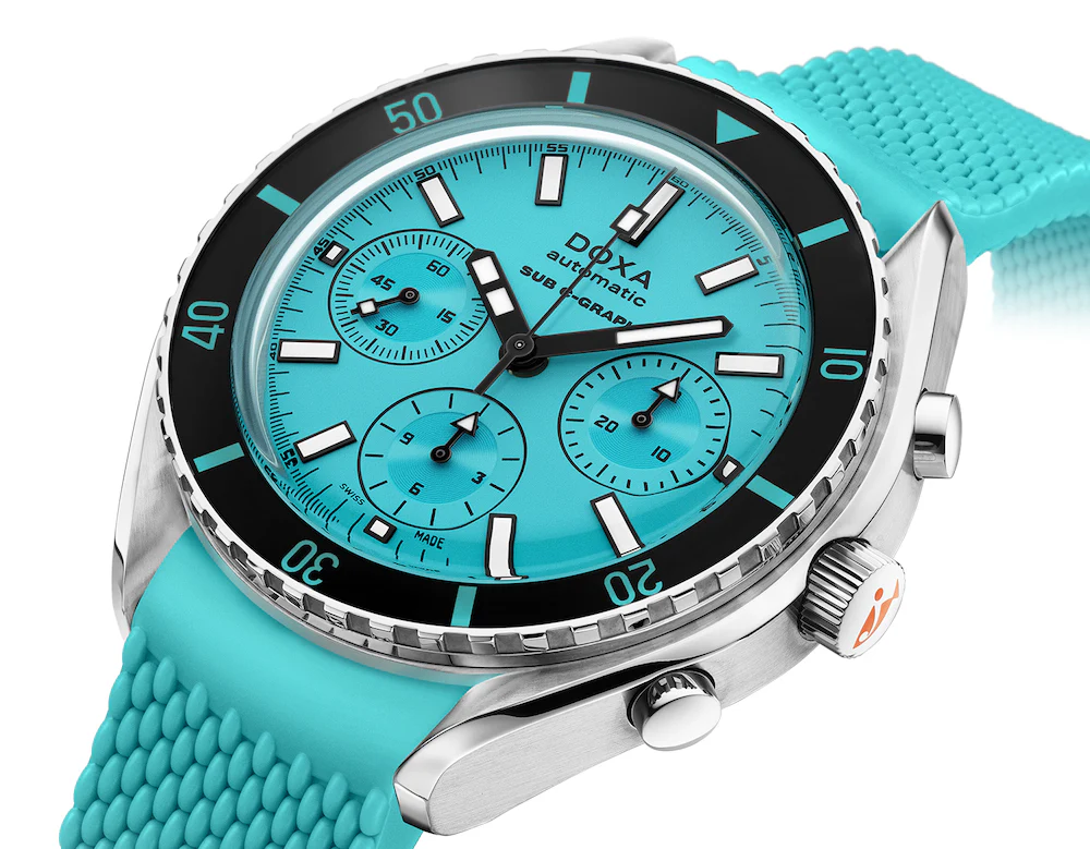 Doxa SUB 200 C-Graph Aquamarine Rubber Watch - Image 2