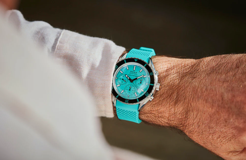 Doxa SUB 200 C-Graph Aquamarine Rubber Watch - Image 4