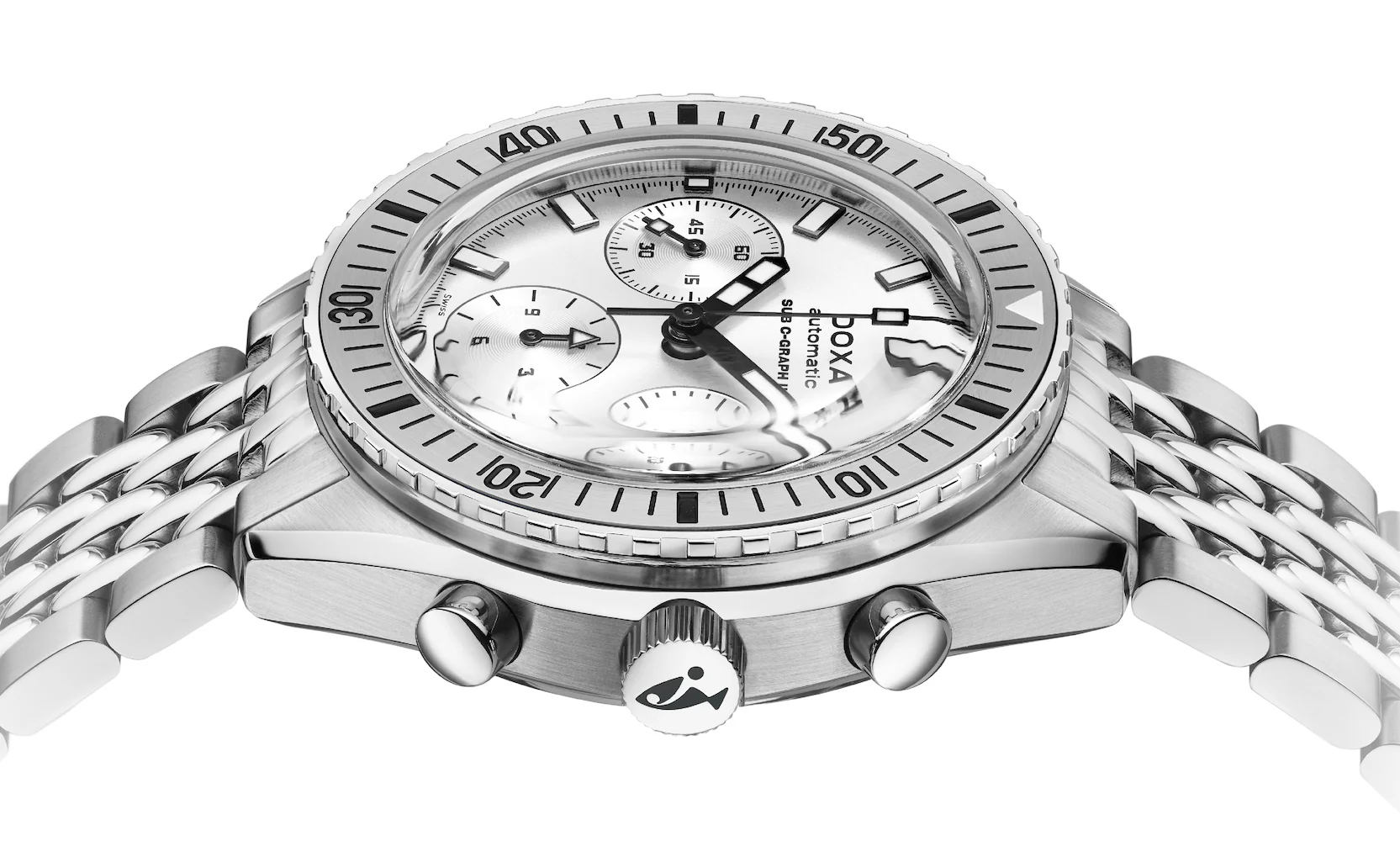 Doxa Sub 200 C-Graph II Whitepearl Bracelet Watch - Image 3