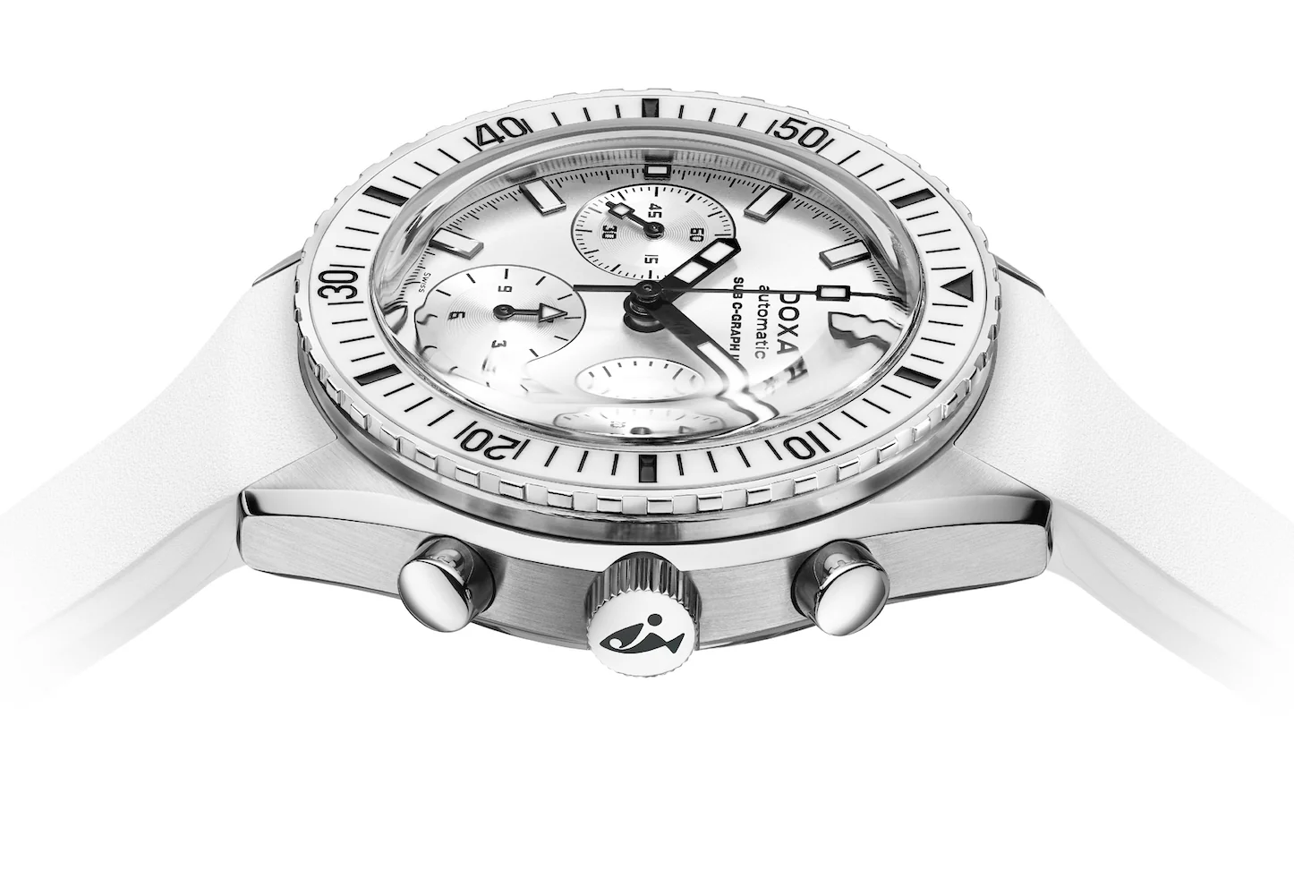 Doxa Sub 200 C-Graph II Whitepearl Rubber Watch - Image 3
