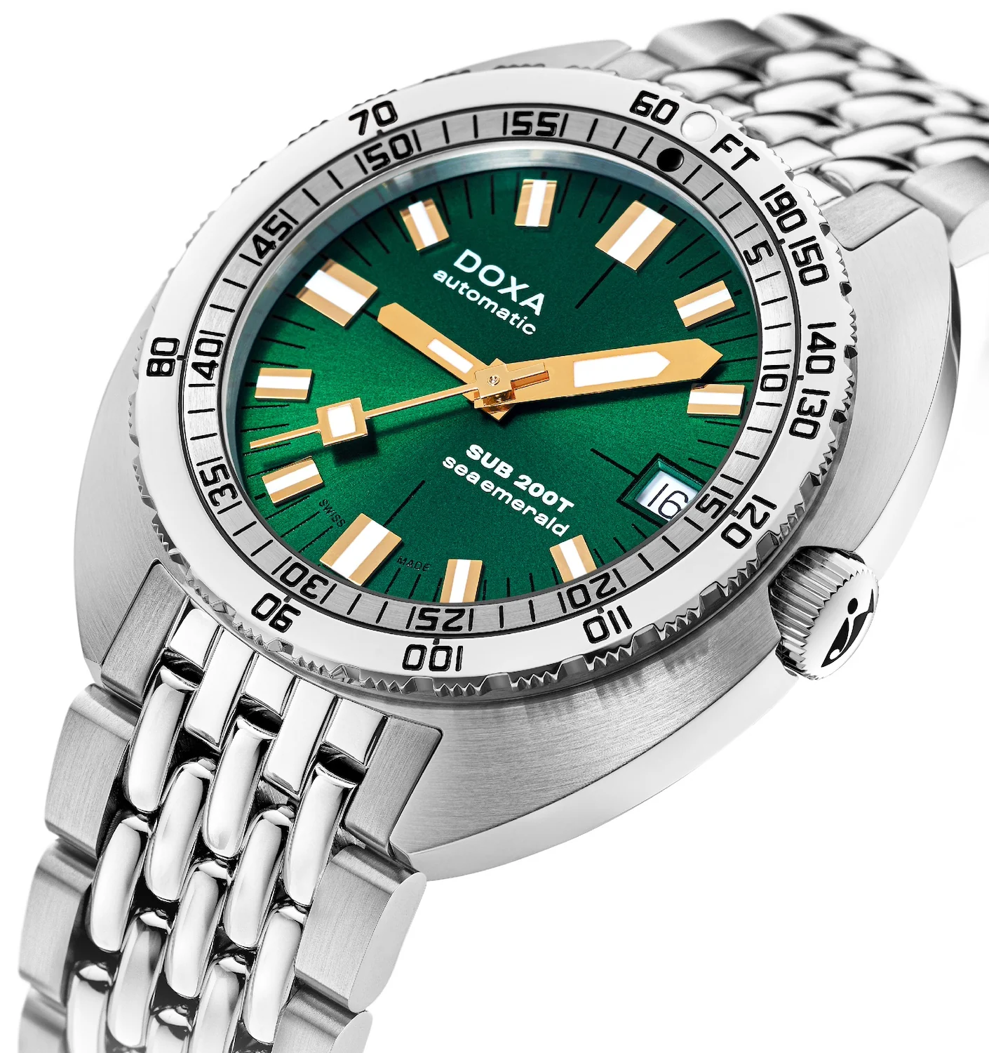 Doxa SUB 200T Sea Emerald Sunray Bracelet Watch - Image 2