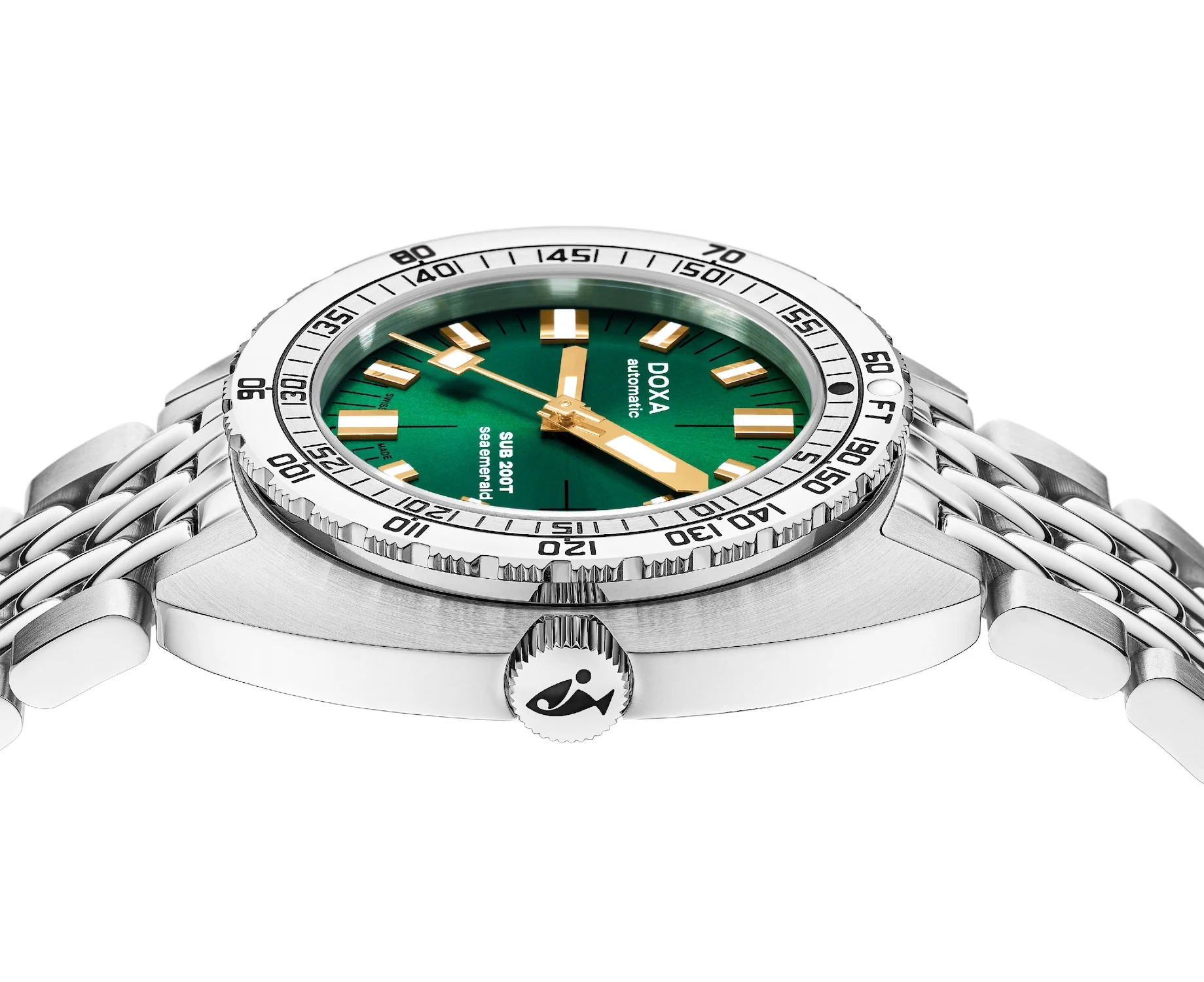Doxa SUB 200T Sea Emerald Sunray Bracelet Watch - Image 3