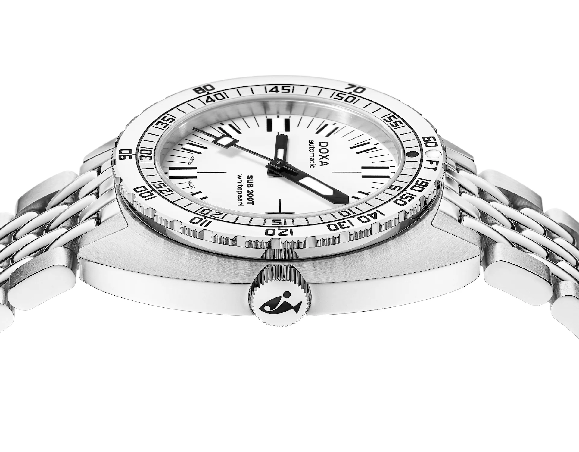 Doxa SUB 200T Whitepearl Iconic Bracelet Watch - Image 3