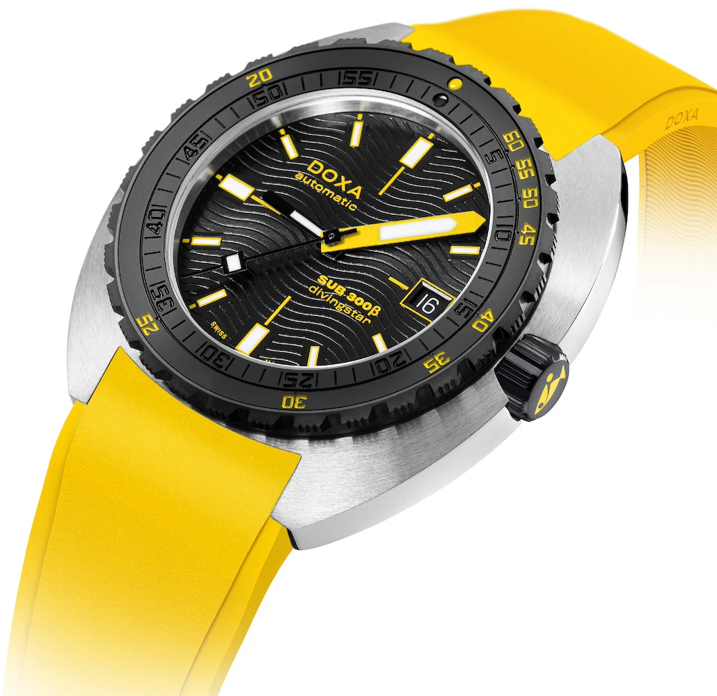 Doxa SUB 300 Beta Ceramic Steel Divingstar Rubber Yellow Watch - Image 2
