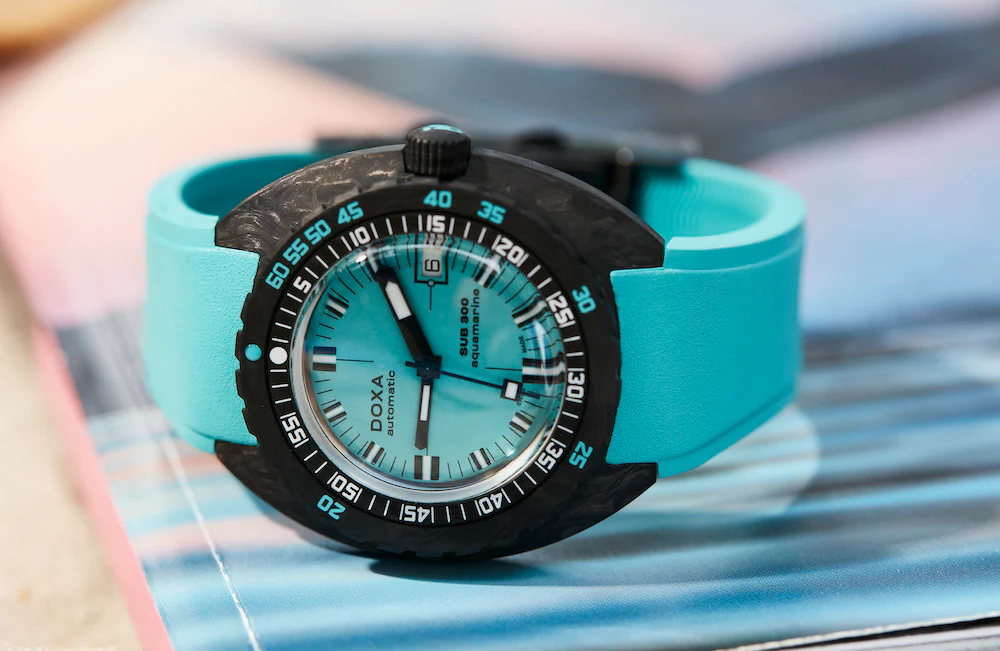 Doxa SUB 300 Carbon COSC Aquamarine Rubber Watch - Image 5
