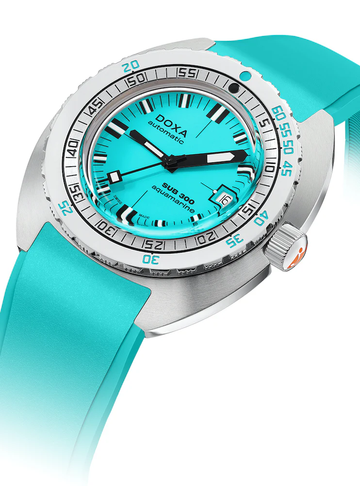 Doxa SUB 300 COSC Aquamarine Rubber Watch - Image 2