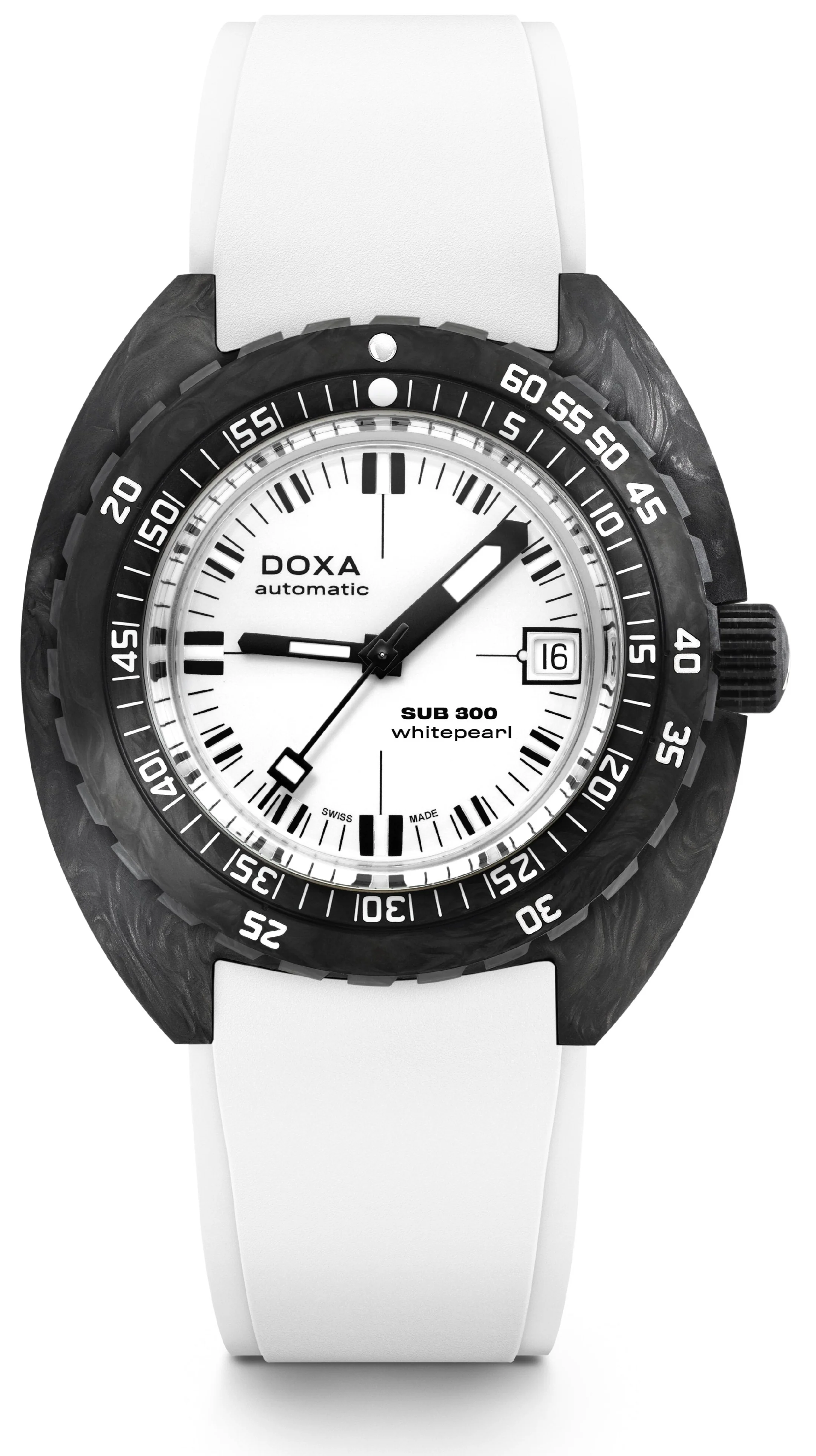 Doxa SUB 300 Whitepearl Carbon Watch