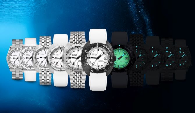 Doxa SUB 300T Whitepearl Rubber Watch - Image 4