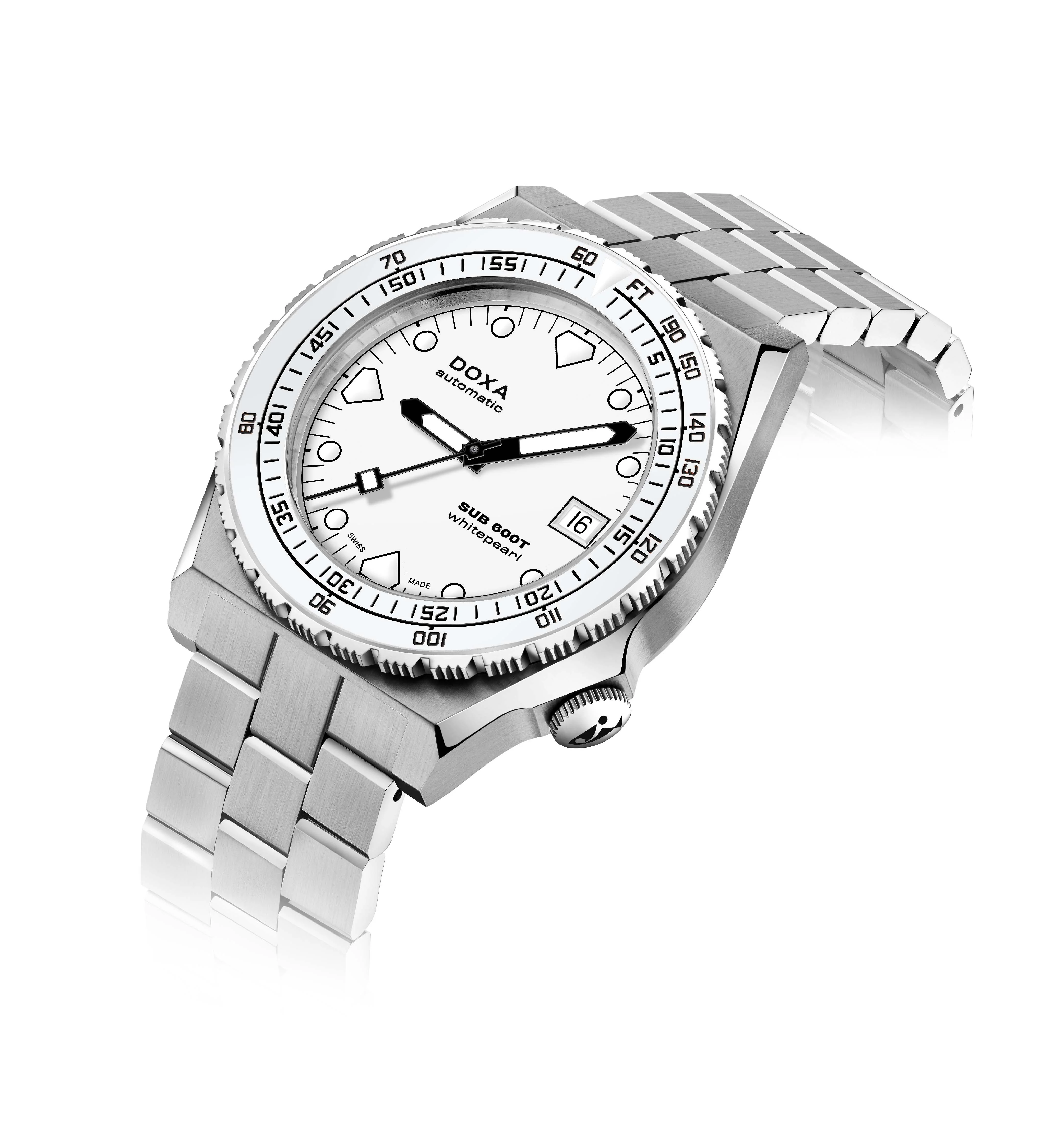 Doxa SUB 600T Whitepearl Bracelet Watch - Image 2