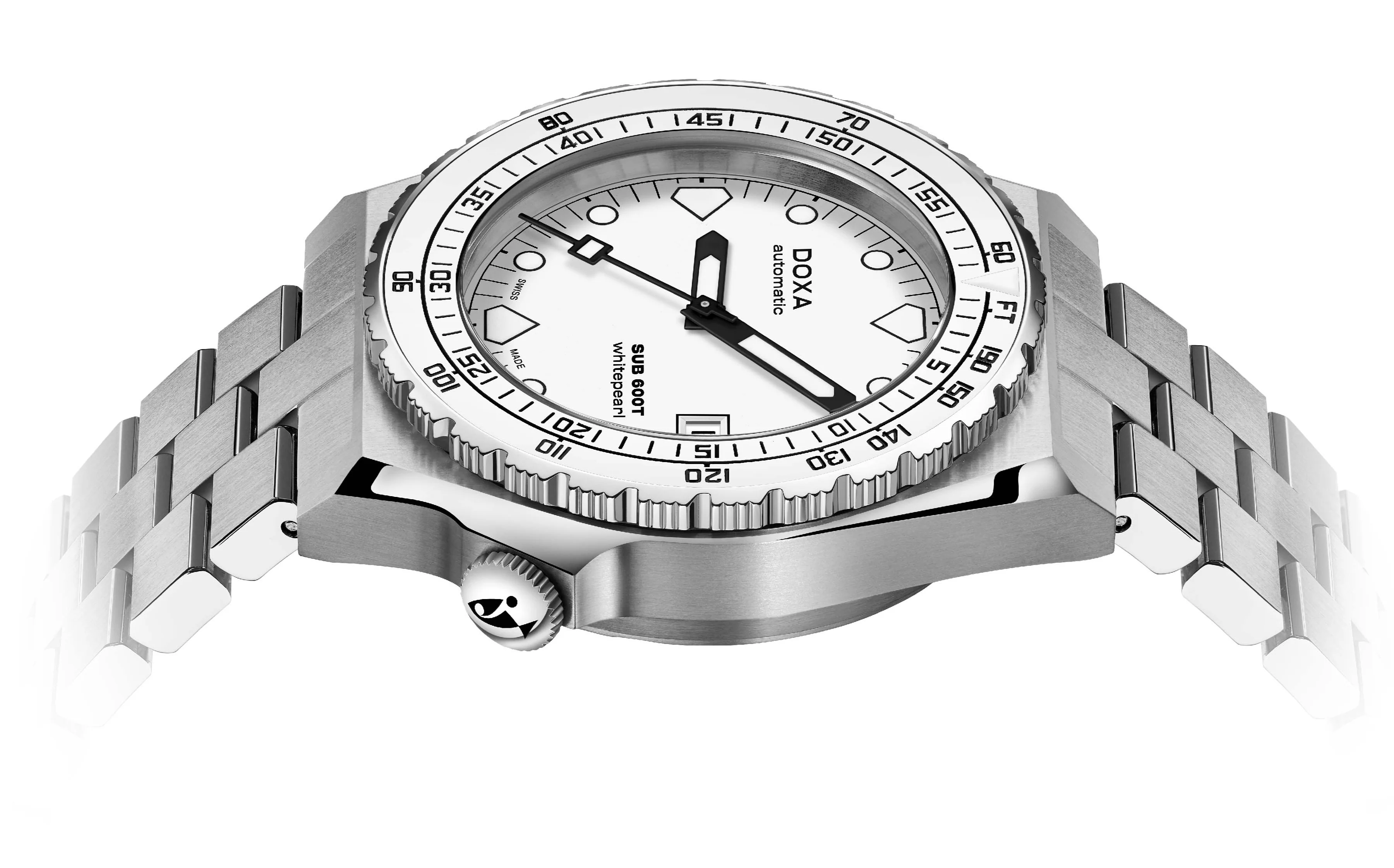 Doxa SUB 600T Whitepearl Bracelet Watch - Image 3