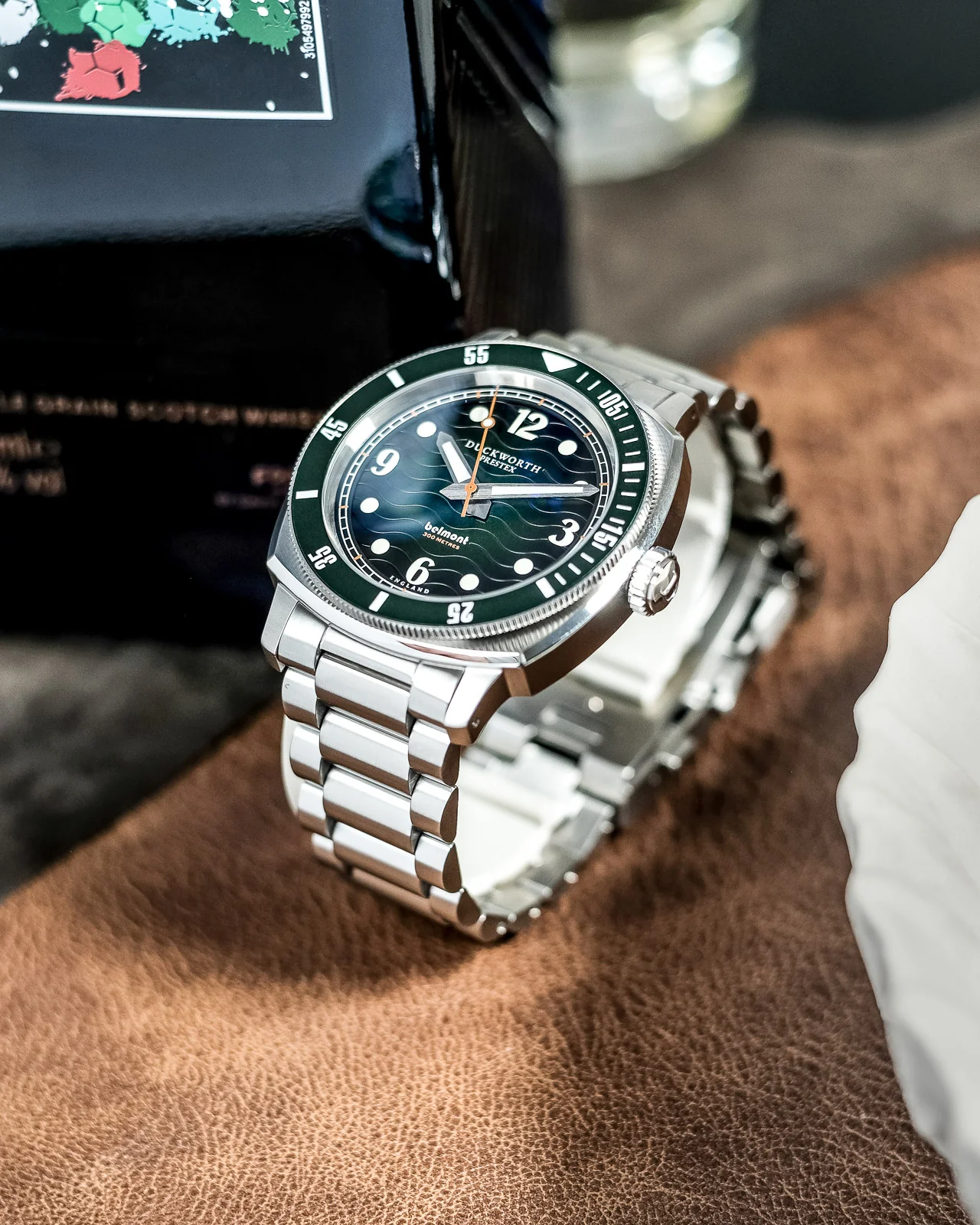 Duckworth Prestex Belmont Dive Green Bracelet Watch - Image 4