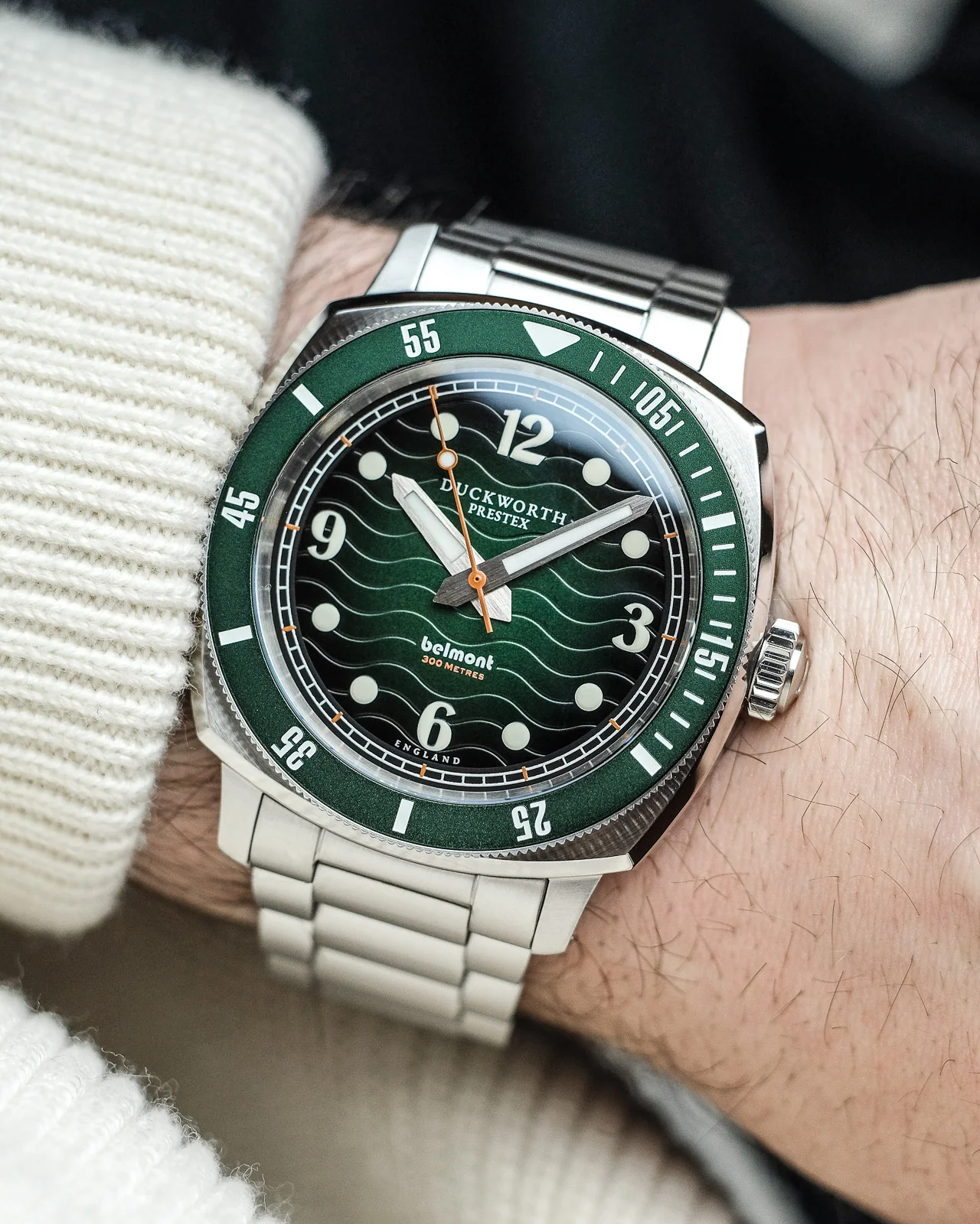 Duckworth Prestex Belmont Dive Green Bracelet Watch - Image 6
