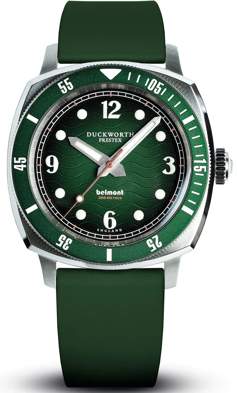 Duckworth Prestex Belmont Dive Green Green Rubber Watch