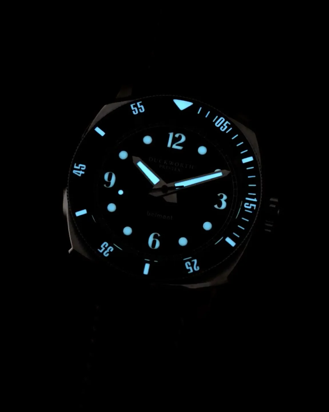 Duckworth Prestex Belmont Dive Green Green Rubber Watch - Image 2