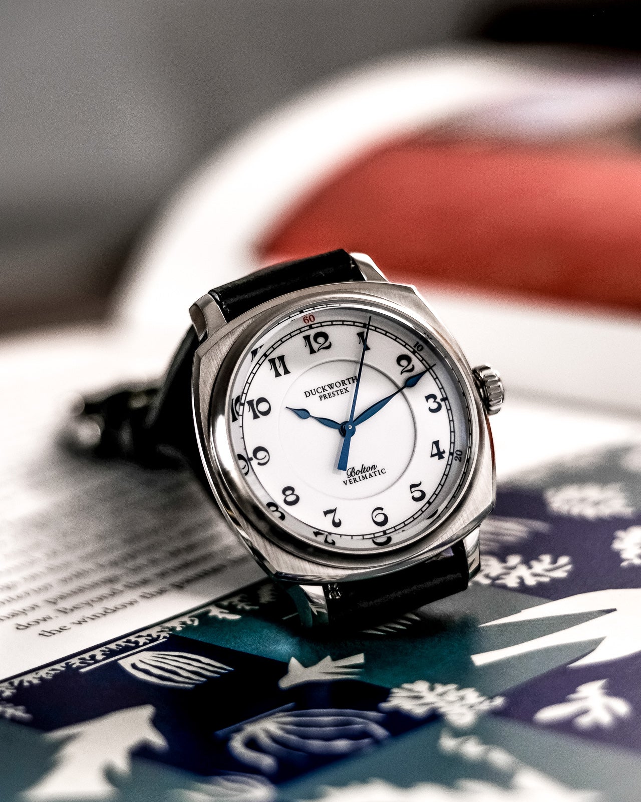 Duckworth Prestex Bolton Verimatic White Black Leather Watch - Image 3