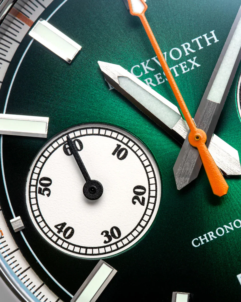 Duckworth Prestex Chronograph 42 Green Green Rubber Watch - Image 2