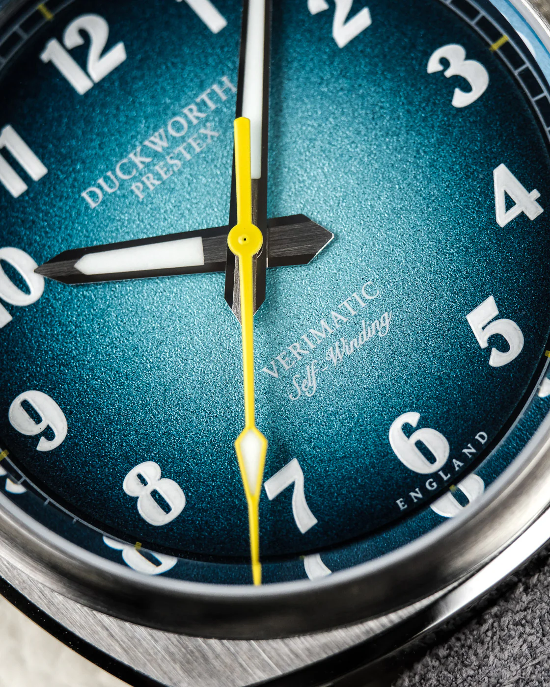 Duckworth Prestex Verimatic Blue Fume Mesh Bracelet Watch - Image 2