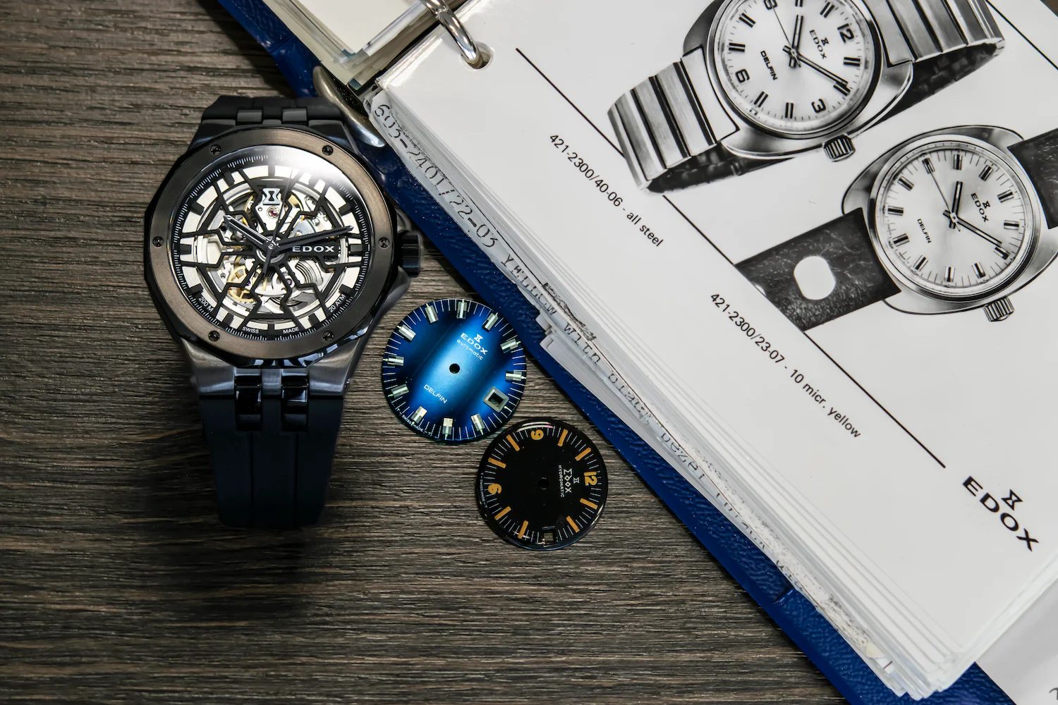Edox Delfin Mecano 3 Hands Skeleton Watch - Image 10