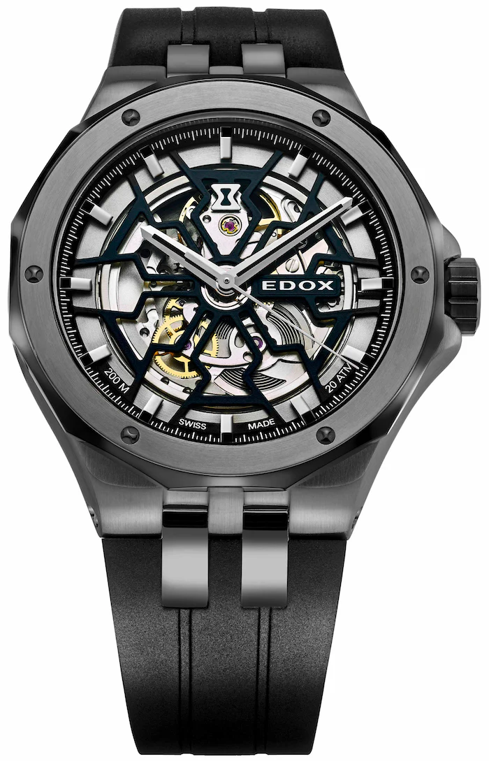 Edox Delfin Mecano 3 Hands Skeleton Watch - Image 3