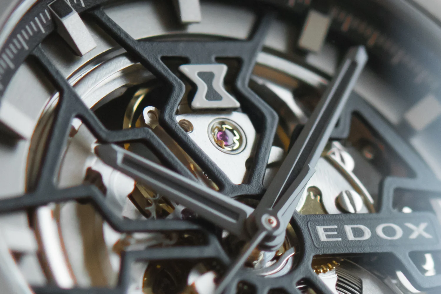 Edox Delfin Mecano 3 Hands Skeleton Watch - Image 5