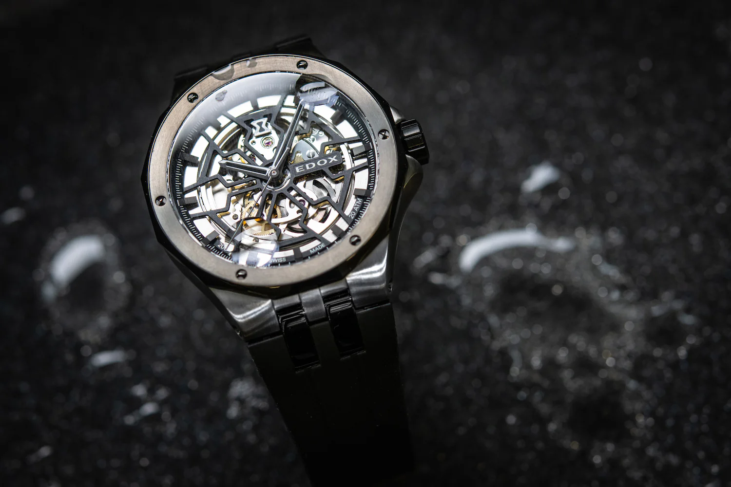 Edox Delfin Mecano 3 Hands Skeleton Watch - Image 8