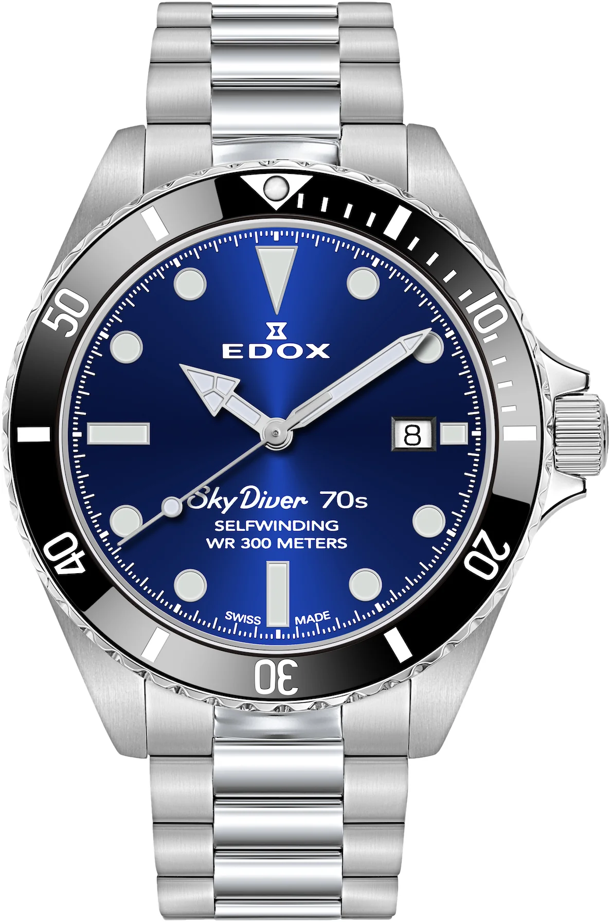Edox Watch Skydiver 70's Automatic 3 Hands D