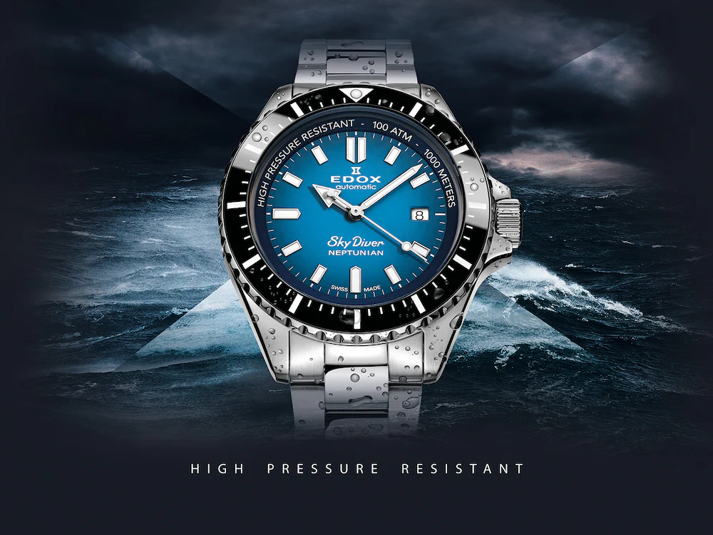 Edox Skydiver Neptunian Automatic 3 Hands Watch - Image 10