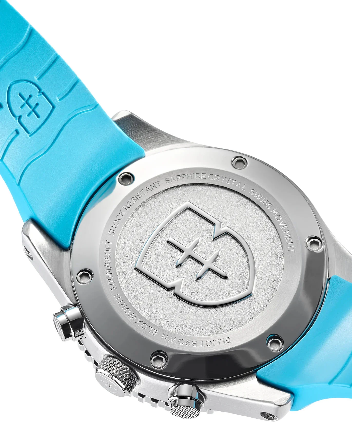 Elliot Brown Bloxworth Chrono Black Cyan Rubber D - Image 2