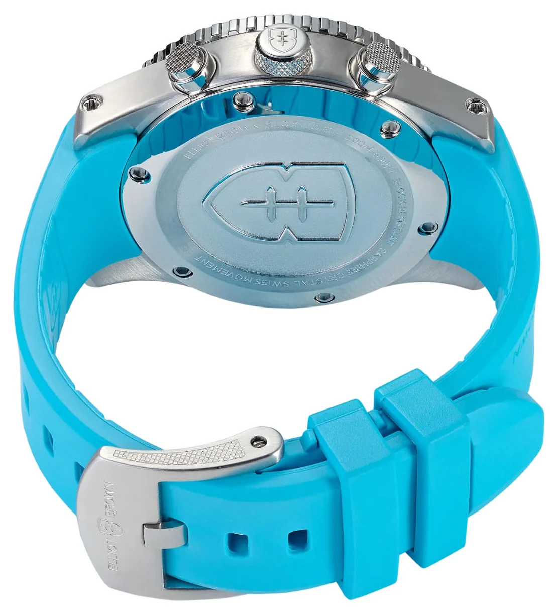 Elliot Brown Bloxworth Chrono Black Cyan Rubber D - Image 3