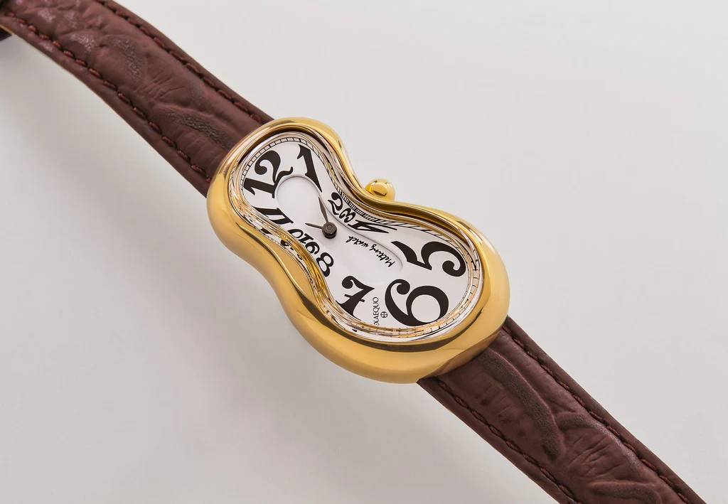 Exaequo Classic Melting PVD Yellow Gold White Dial Watch - Image 2