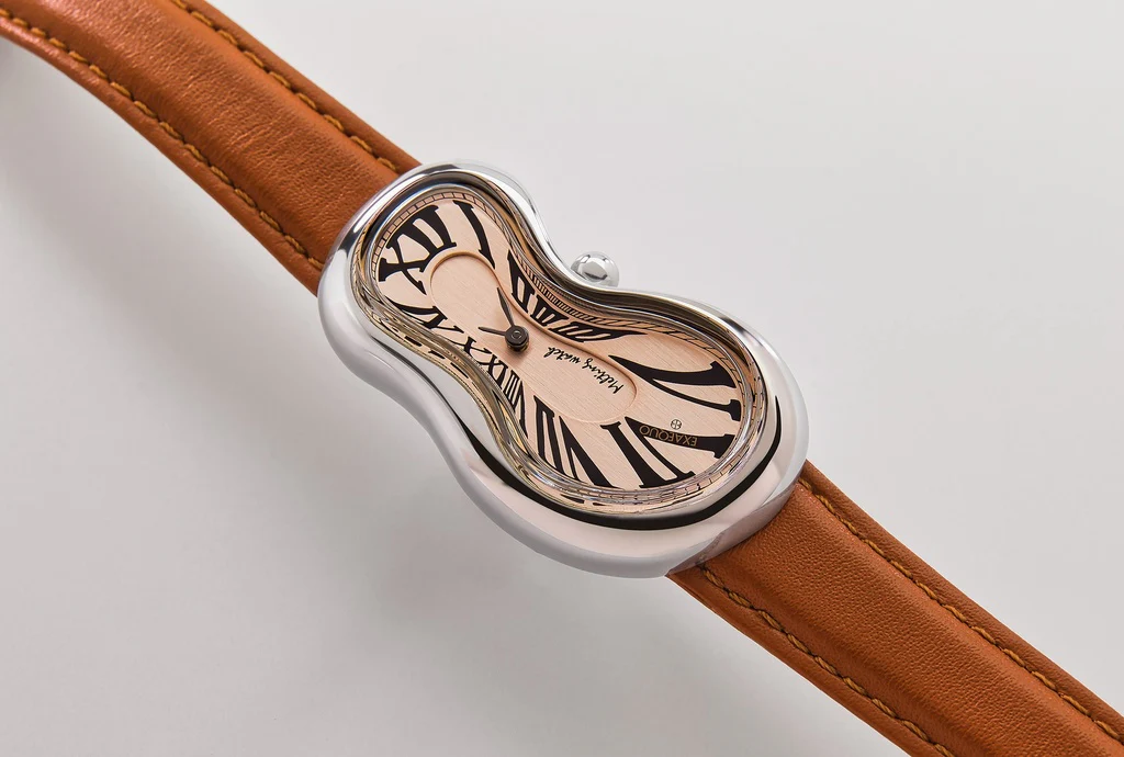 Exaequo Classic Melting SS Rose Gold Dial Watch - Image 2