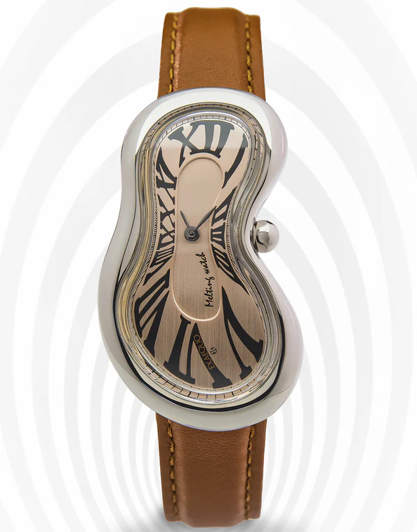 Exaequo Classic Melting SS Rose Gold Dial Watch - Image 4