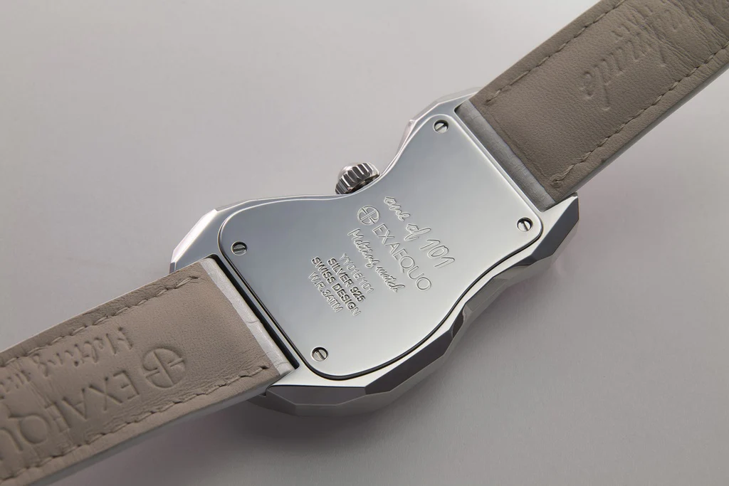 Exaequo Polyhedron 925 Silver Melting White Dial Watch - Image 2