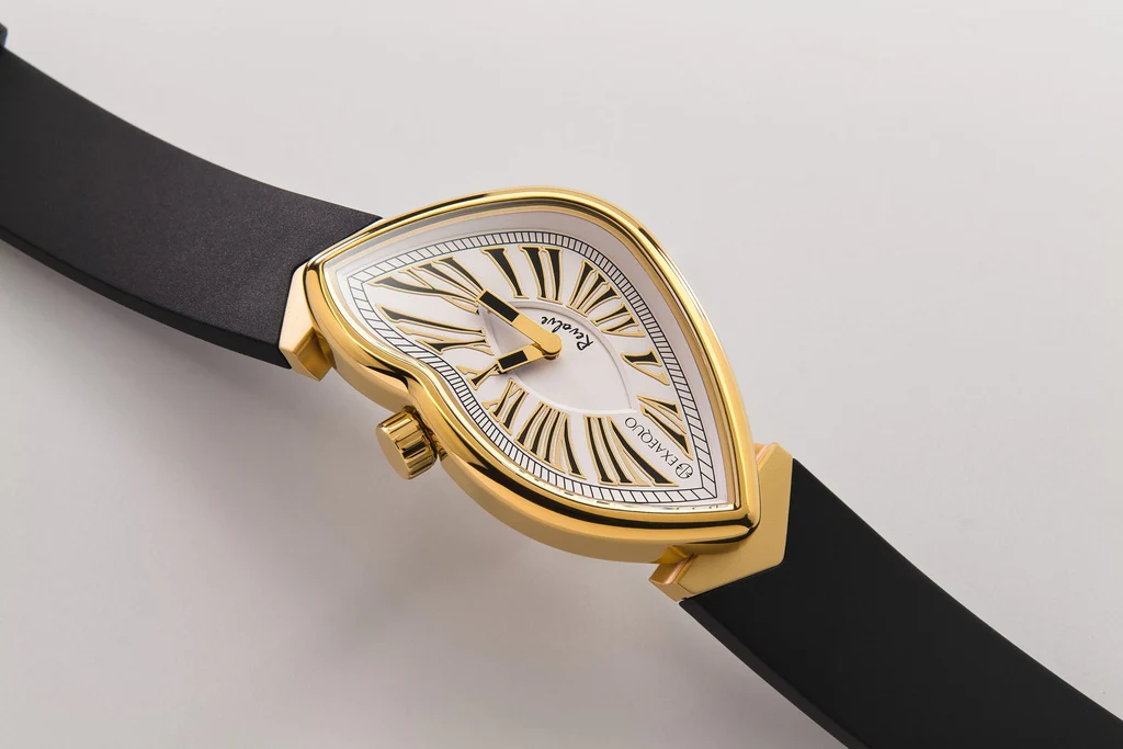 Exaequo Revolve Melting IP Yellow Gold White Dial Watch - Image 3
