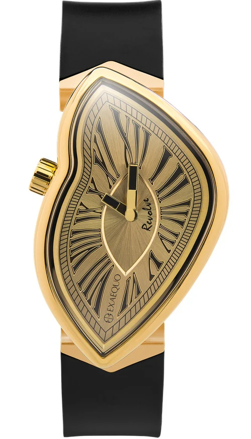 Exaequo Revolve Melting IP Yellow Gold Yellow Gold Dial Watch