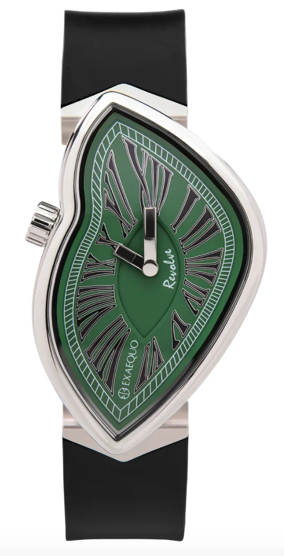 Exaequo Revolve Melting SS Green Dial Watch