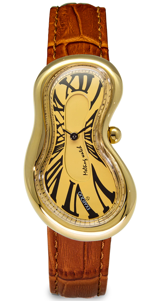 Exaequo Classic Melting Watch PVD Yellow Gold Gold Dial Watch