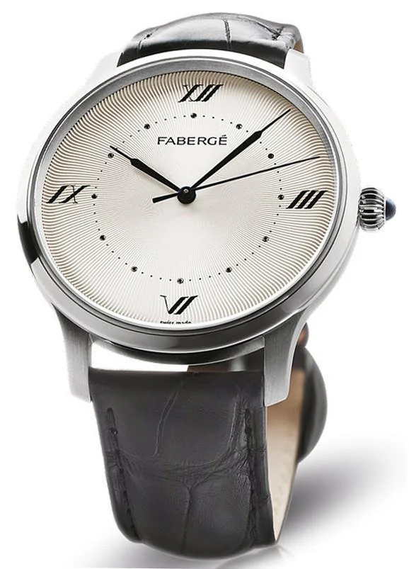 Faberge Alexei White Gold, Four numerals and Black Diamonds