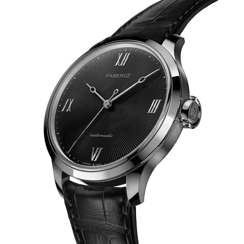 Faberge Altruist 18ct White Gold Black Dial Watch - Image 2