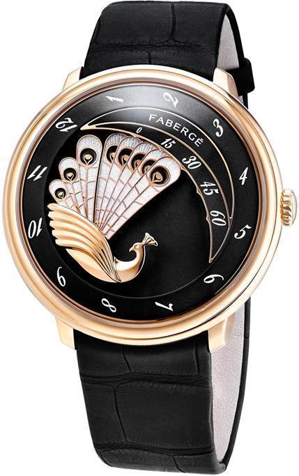 Faberge Lady Compliquee Rose Gold Black Watch