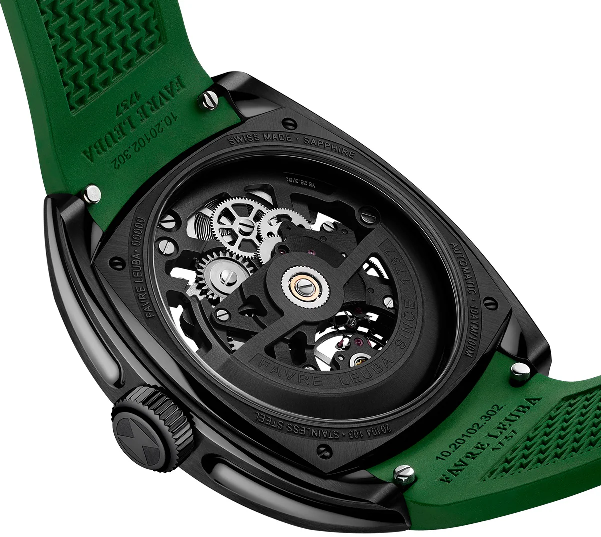 Favre Leuba Chief Skeleton Black DLC Watch - Image 4