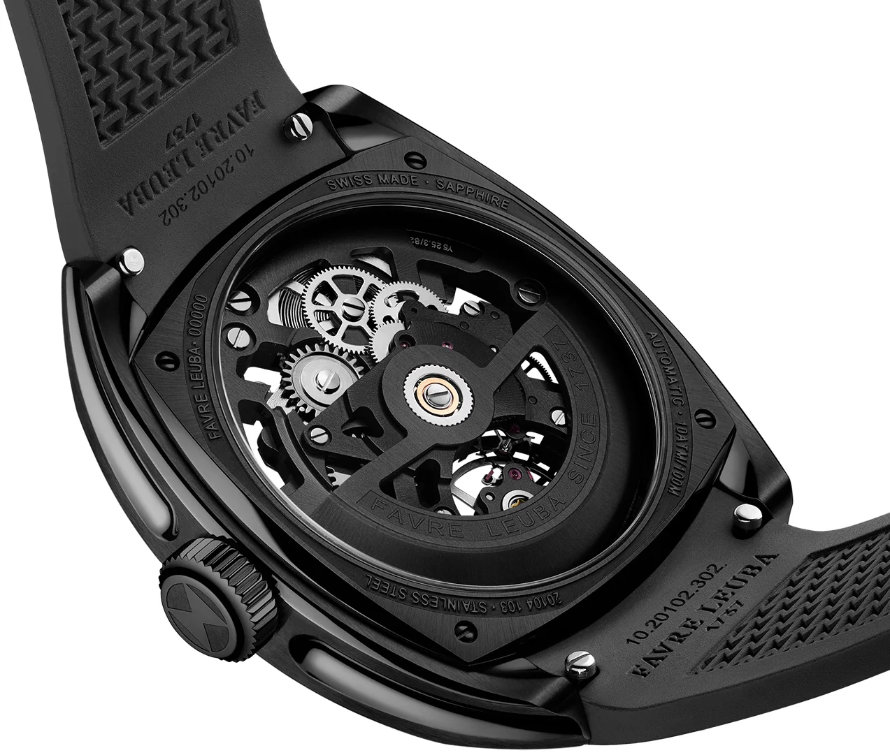 Favre Leuba Chief Skeleton Black DLC Watch - Image 4
