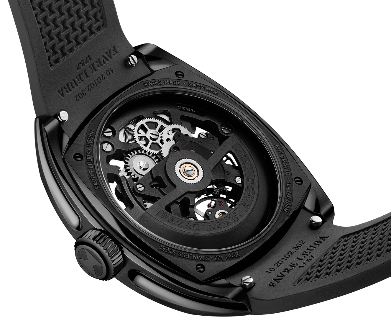 Favre Leuba Chief Skeleton Black DLC Watch - Image 4