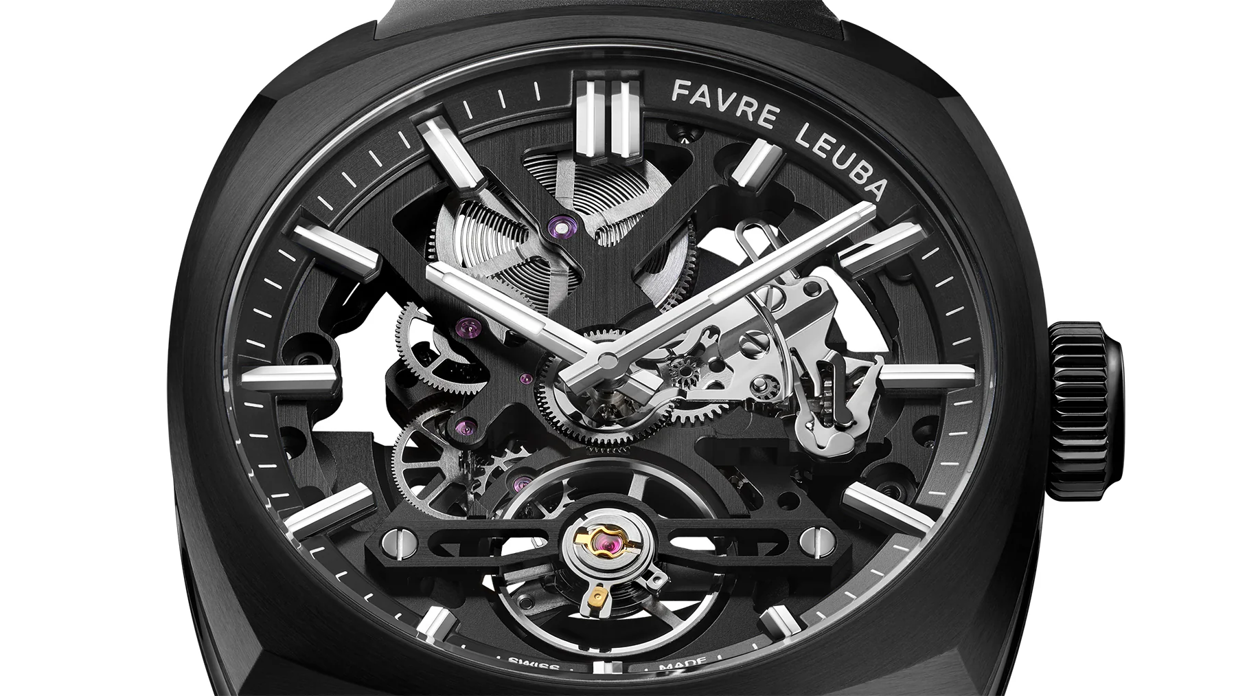 Favre Leuba Chief Skeleton Black DLC Watch - Image 5