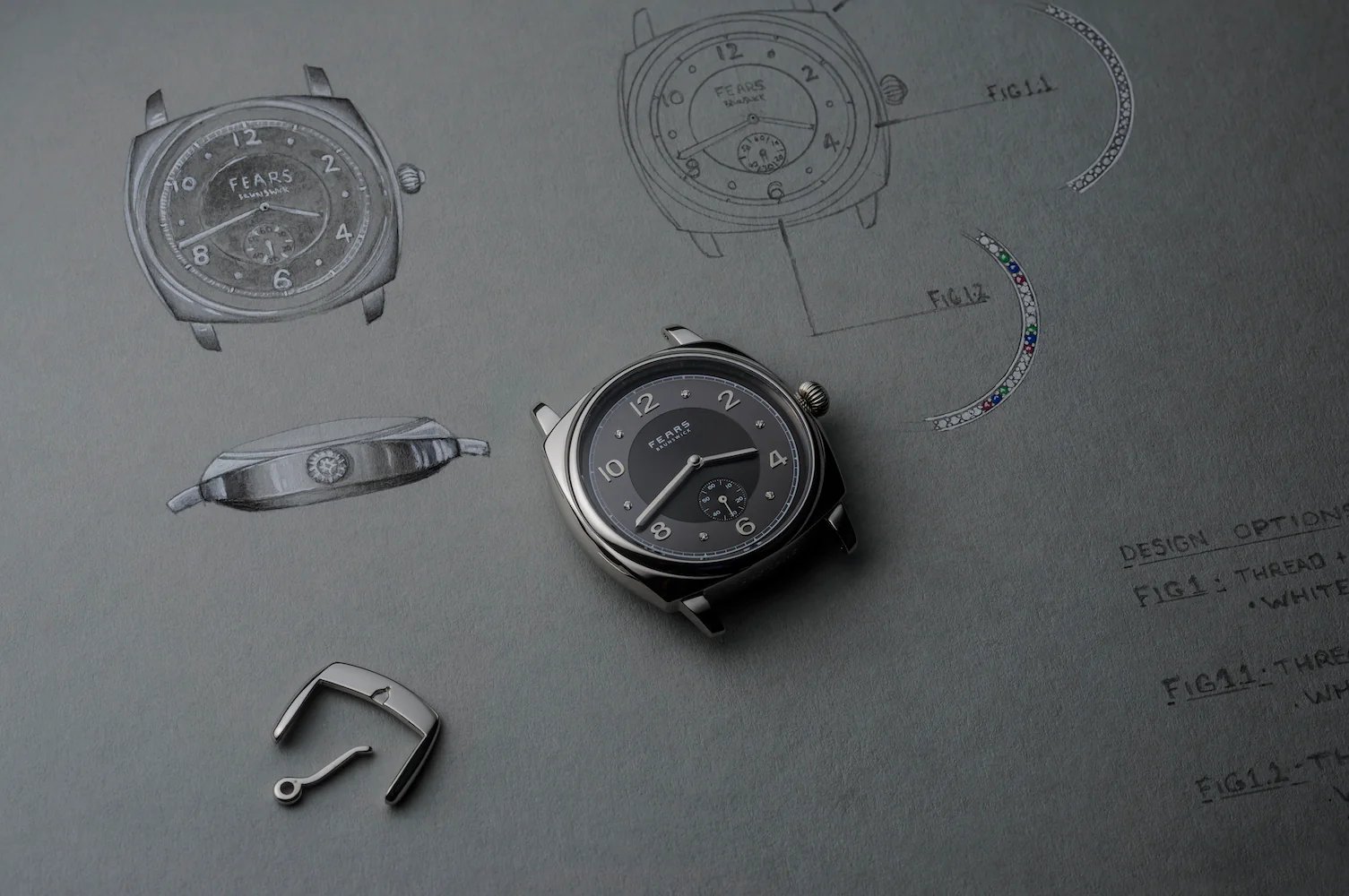 Fears Brunswick PT Anthracite Grey Diamond Watch - Image 5